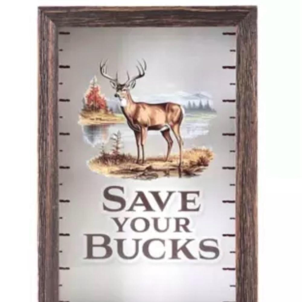 Rustic Deer-Themed Shadow Box Bank